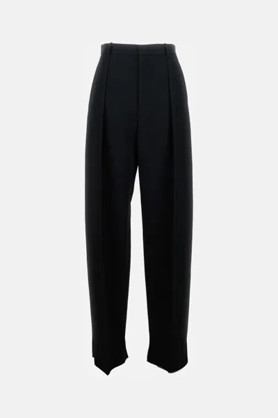 Bottega Veneta Black High-waisted Trouser In Blue