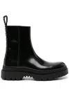 BOTTEGA VENETA BLACK HIGHWAY LEATHER ANKLE BOOTS