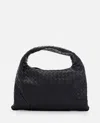 Bottega Veneta Small Hop Top Handle Bag In Intrecciato Leather In Black