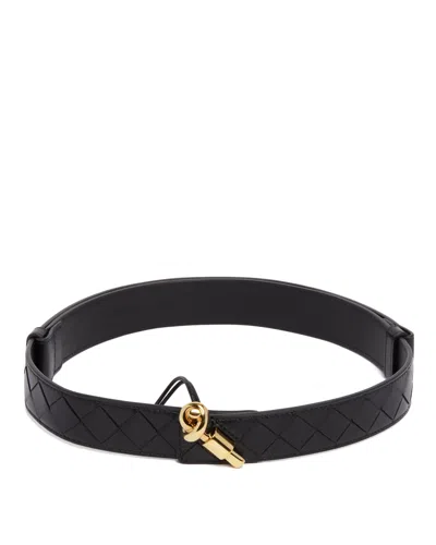 Bottega Veneta Black Incastro Belt