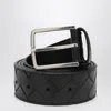 Bottega Veneta Black Inrecciato Belt In Black