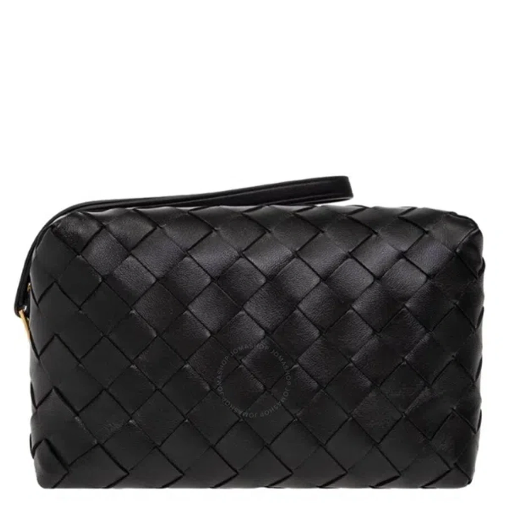 Bottega Veneta Intrecciato Zipped Clutch Bag In 黑色 | ModeSens