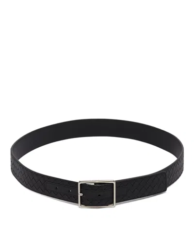 Bottega Veneta Black Intrecciato Belt