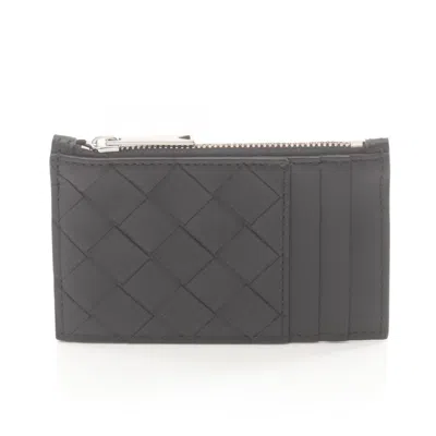 Pre-owned Bottega Veneta Black Intrecciato Coin Purse/coin Case ()