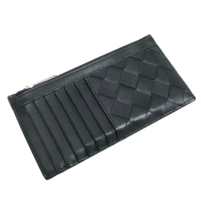 Pre-owned Bottega Veneta Black Intrecciato Coin Purse/coin Case ()