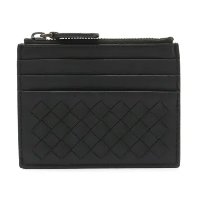 Pre-owned Bottega Veneta Black Intrecciato Coin Purse/coin Case ()