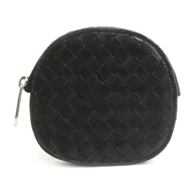 Pre-owned Bottega Veneta Black Intrecciato Coin Purse/coin Case ()