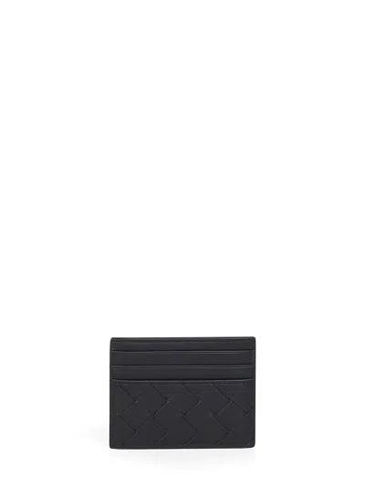 Bottega Veneta Black Intrecciato Credit Card Case
