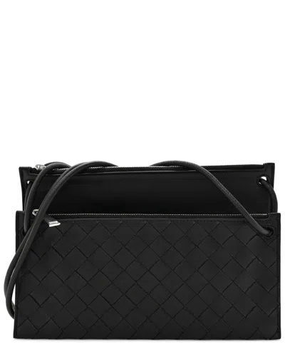 Bottega Veneta Black Intrecciato Flap Crossbody (authentic Pre-loved)