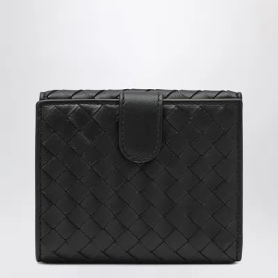 Bottega Veneta Black Intrecciato Horizontal Wallet