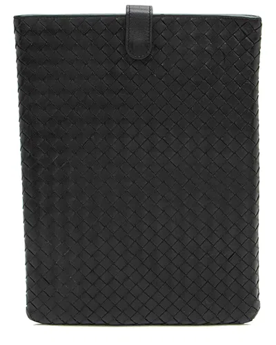 Bottega Veneta Black Intrecciato Leather A Ipad Case (authentic Pre-loved)