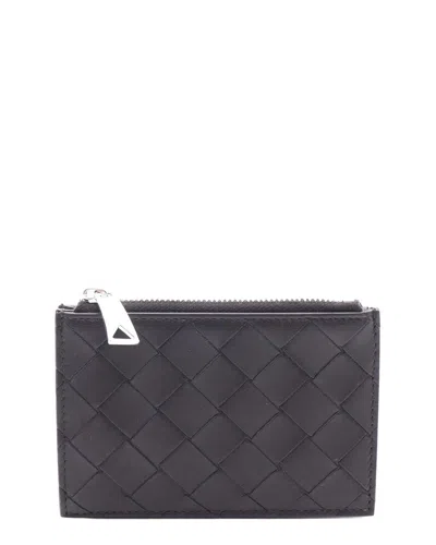 Pre-owned Bottega Veneta Black Intrecciato Leather Card Case (authentic Pre-loved)