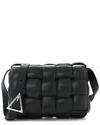 Bottega Veneta Black Intrecciato Leather Cassette Crossbody Bag Maxi  (authentic Pre-loved)