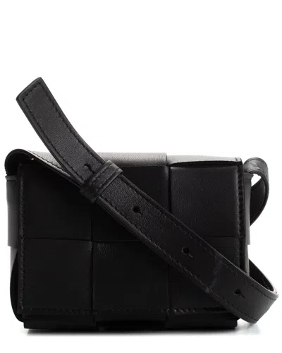 Bottega Veneta Women Cassette Mini Shoulder Bag In Black