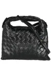 Bottega Veneta Black Intrecciato Leather Mini Hop Hobo (authentic Pre-loved) In Black