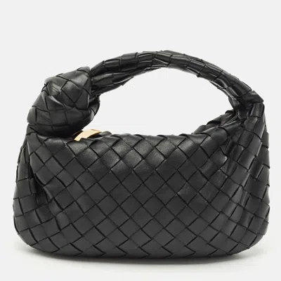 Pre-owned Bottega Veneta Black Intrecciato Leather Mini Jodie Hobo