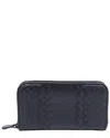 Bottega Veneta Black Intrecciato Leather Zip Around Wallet (authentic Pre-  Loved)