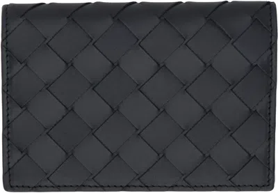 Bottega Veneta Black Intrecciato Passport Holder