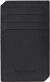 Bottega Veneta Black Intrecciato Piccolo Vertical Card Holder In 1000 Black