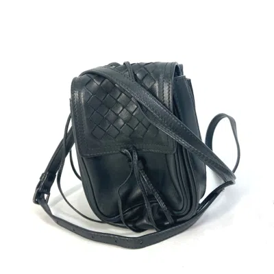 Pre-owned Bottega Veneta Black Intrecciato Pochette Pouch Shoulder Bag ()