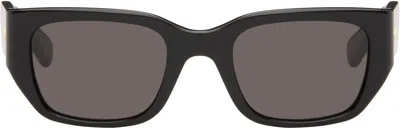 Bottega Veneta Black Intrecciato Square Sunglasses