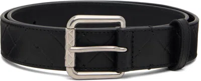 Bottega Veneta Black Intrecciato Stamp Belt