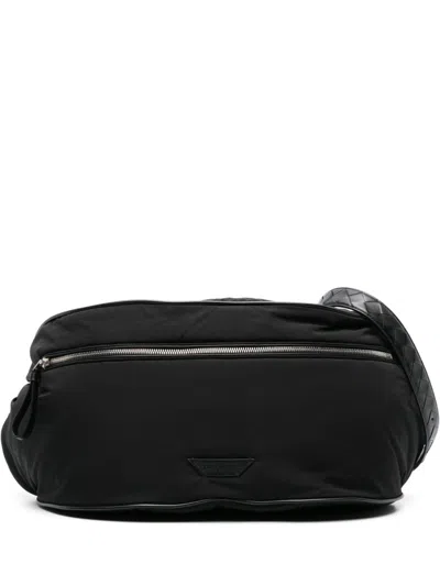 Bottega Veneta Black Intrecciato-strap Belt Bag