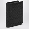 Bottega Veneta Black Intrecciato Vertical Card Holder In Black