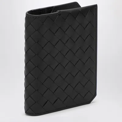 Bottega Veneta Black Intrecciato Vertical Card Holder