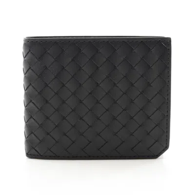 Pre-owned Bottega Veneta Black Intrecciato Wallet (bi-fold) ()