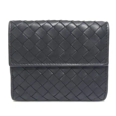 Pre-owned Bottega Veneta Black Intrecciato Wallet (bi-fold) ()