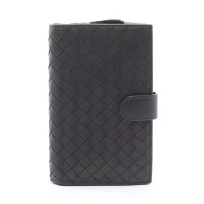Pre-owned Bottega Veneta Black Intrecciato Wallet (bi-fold) ()