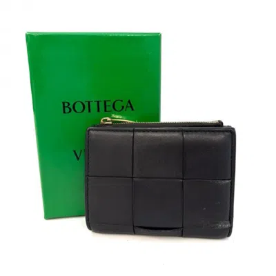 Pre-owned Bottega Veneta Black Intrecciato Wallet (bi-fold) ()