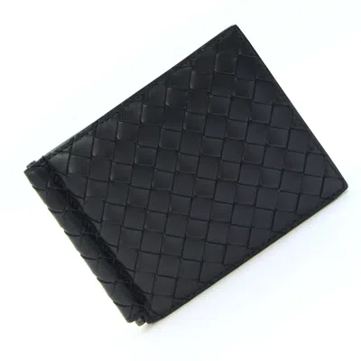 Pre-owned Bottega Veneta Black Intrecciato Wallet (bi-fold) ()