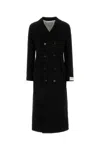 Bottega Veneta Black Coat With Notched Revers In Rayon Woman