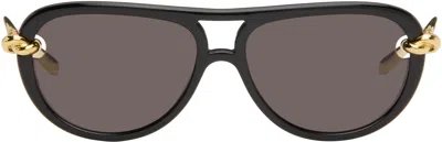 Bottega Veneta Black Knot Aviator Sunglasses