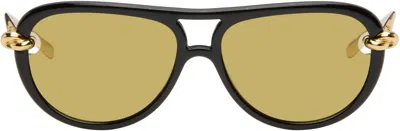 Bottega Veneta Black Knot Aviator Sunglasses