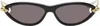 Bottega Veneta Womens Black Bv1390s Cat-eye Acetate Sunglasses In Animal Print