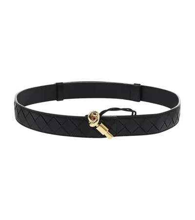 Bottega Veneta Black Knot Detail Belt