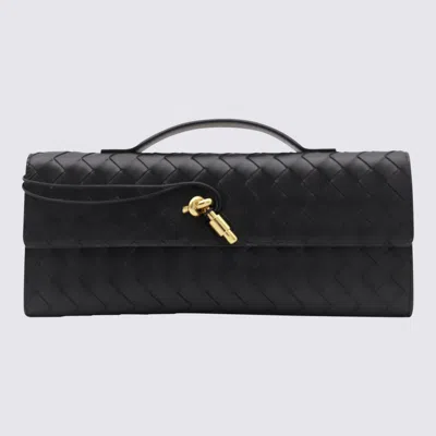 Bottega Veneta Black Leather Andiamo Clutch