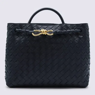 Bottega Veneta Black Medium Andiamo Bag In 1139 Black M Brass
