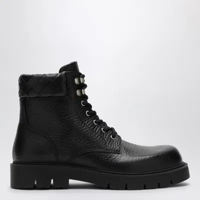 BOTTEGA VENETA BLACK LEATHER ANKLE BOOTS