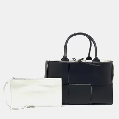 Pre-owned Bottega Veneta Black Leather Arco Tote Bag