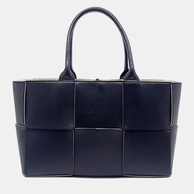 Pre-owned Bottega Veneta Black Leather Arco Tote Bag