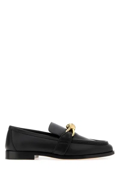 Bottega Veneta Black Leather Astaire Loafers