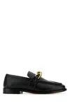 BOTTEGA VENETA BLACK LEATHER ASTAIRE LOAFERS