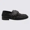 Bottega Veneta Astair Leather Braid Slip-on Loafers In Black