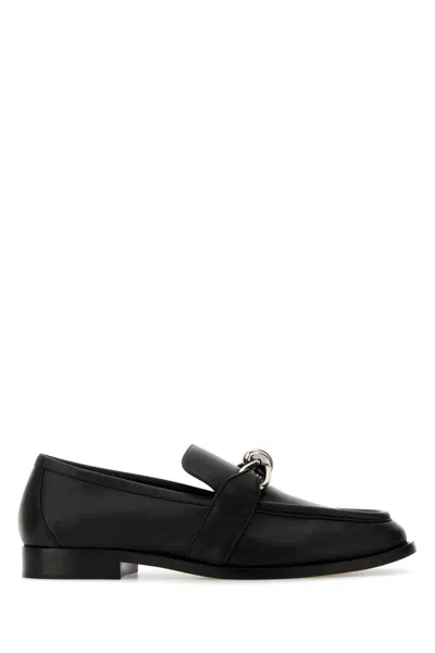 Bottega Veneta Black Leather Astraire Loafers