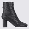Bottega Veneta Atomic 75 Intrecciato Leather Ankle Boots In Black