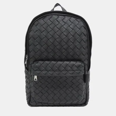 Pre-owned Bottega Veneta Black Leather Backpack
